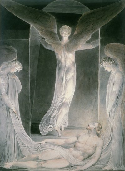 The Resurrection: The Angels rolling away the Stone from the Sepulchre by William Blake